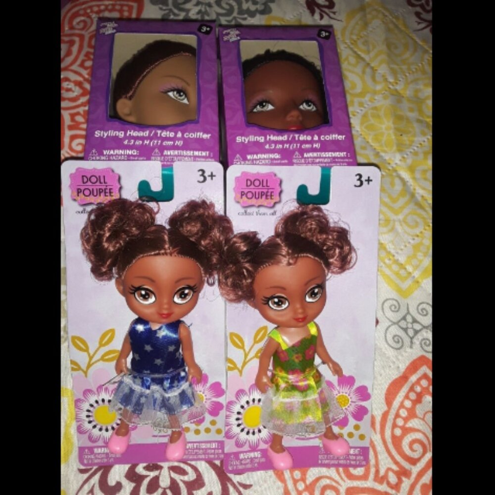 5 pc Styling Heads Dolls Unicorn Toys Play Combs Hair Brush Fashion Dress